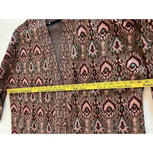 Zara Knit Kimono Coat Special Edition Jacquard Knit Size L Boho Sweater - Picture 9 of 14